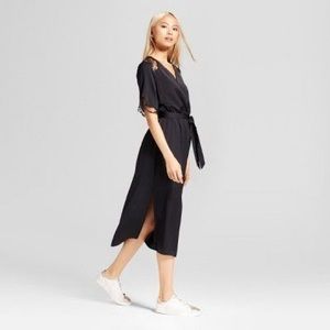 Who What Wear X Target black lace midi dress